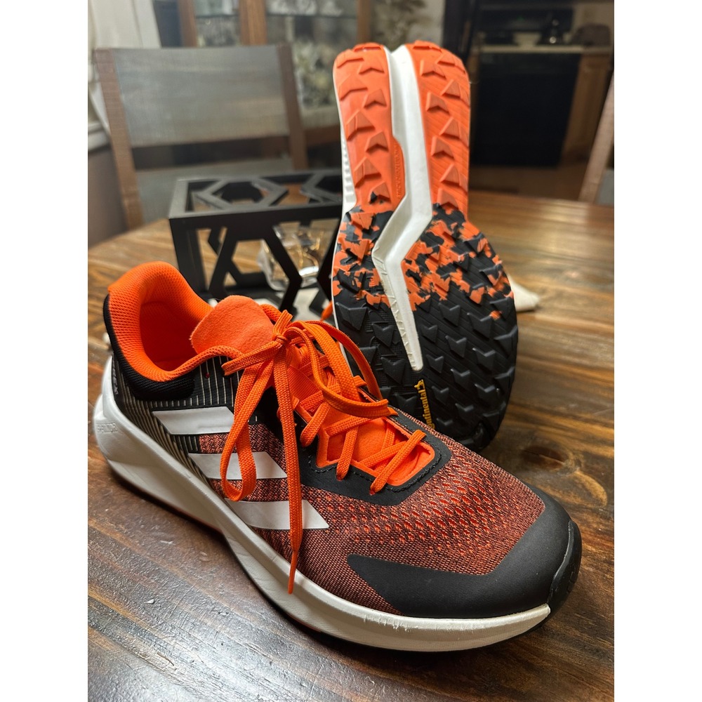 Adidas Terrex Soulstride Flow Mens Trail Run Shoes Orange Black HP5564 Size 10